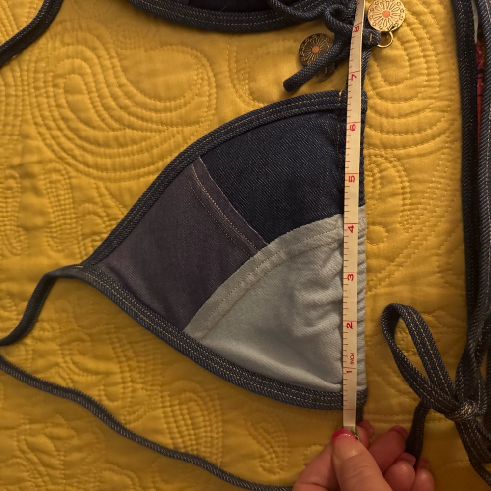 Navy Floral Patchwork Bikini Set - image 6